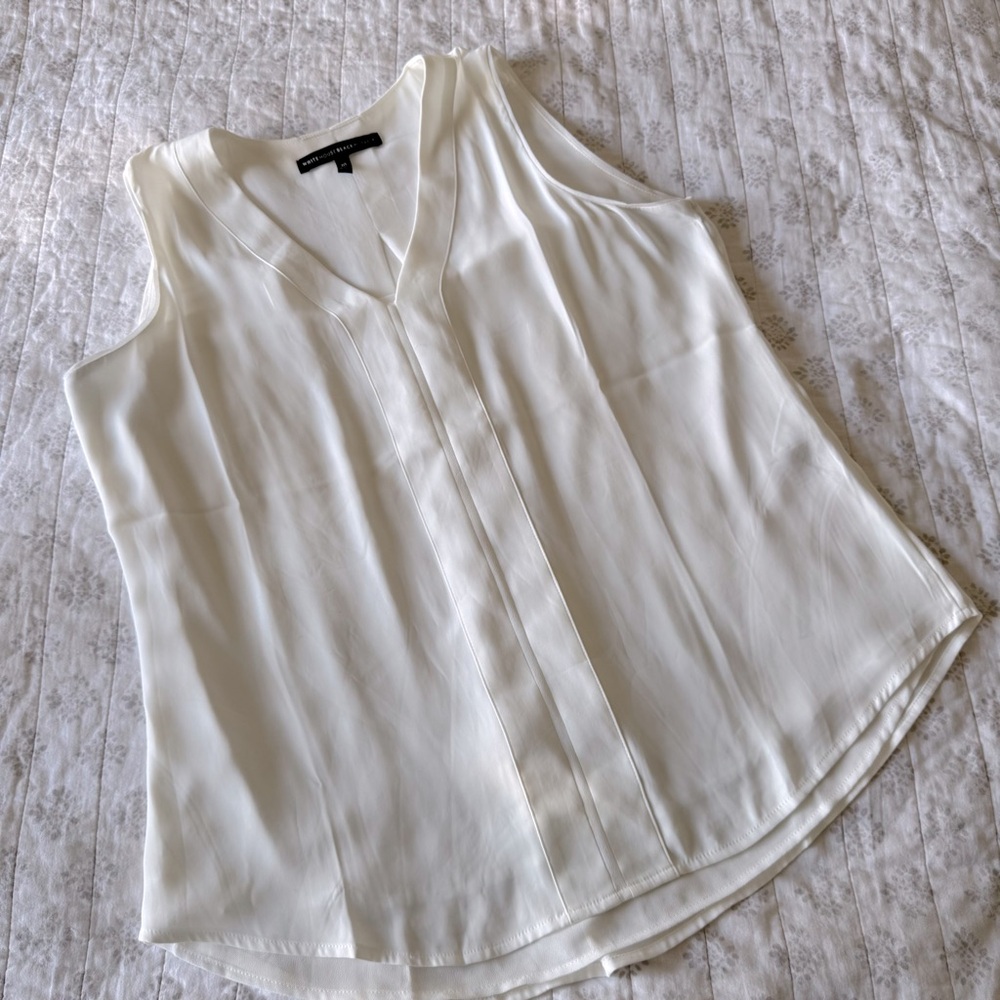 White House Black Market White Blouse Tank